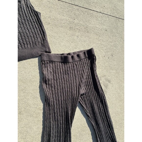 House of Harlow 1960 Cableknit Tank Flared Pants Twinset 2 Pc Set NWT LARGE #652 - Picture 6 of 10
